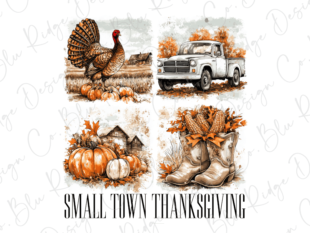 Small Town Thanksgiving Graphic T-Shirt