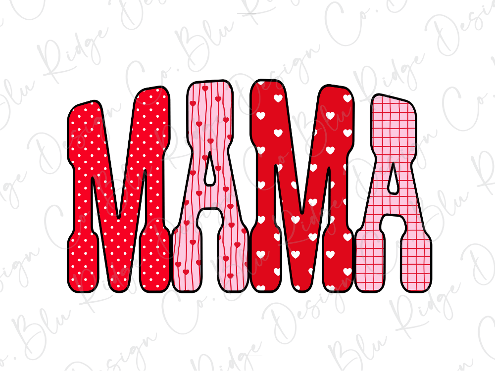 Valentines Day Mama Graphic T-Shirt
