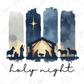 Holy Night Watercolor Nativity Graphic T-Shirt