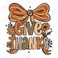 Give Thanks Preppy Fall Graphic T-Shirt