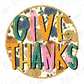 Faux Glitter Fall Floral Give Thanks Graphic T-Shirt