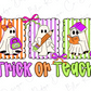 Trick Or Teach Preppy Teacher Graphic T-Shirt