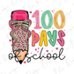100 Days of School Leopard Pencil Graphic T-Shirt