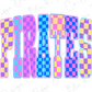 Neon Checkered Pirates Mascot Graphic T-Shirt