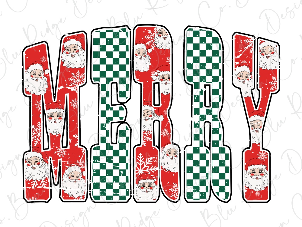 Red And Green Merry Graphic T-Shirt
