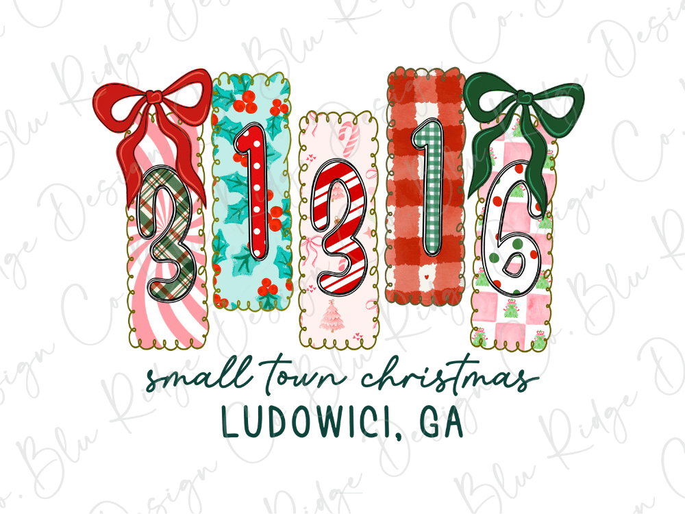 Ludowici Georgia Small Town Christmas Graphic T-Shirt