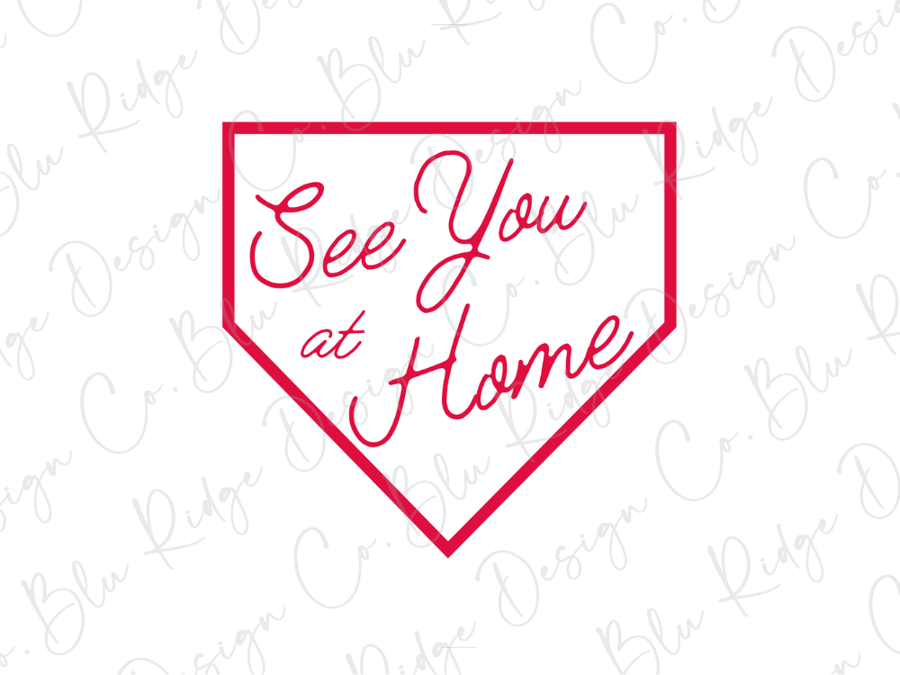 See You At Home Baseball Home Plate Graphic T-Shirt