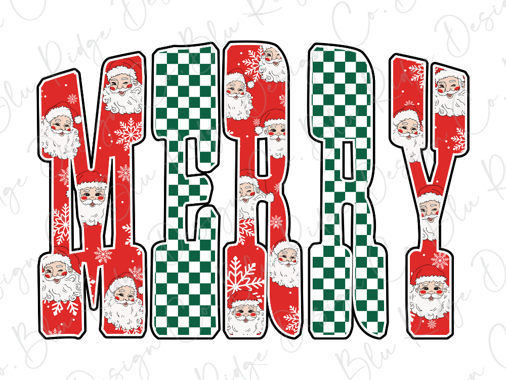 Red And Green Merry Graphic T-Shirt