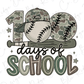 Camo Baseball 100 Days Of School Graphic T-Shirt