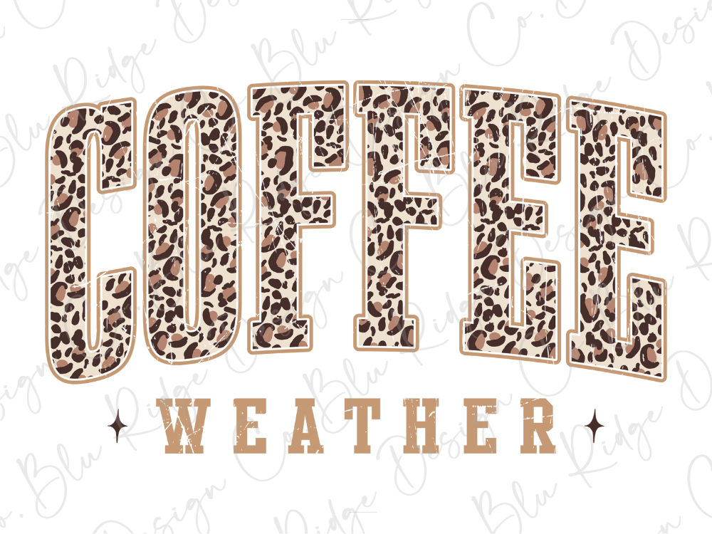 Leopard Coffee Weather Graphic T-Shirt