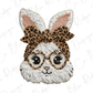 Leopard Bow Easter Bunny Graphic T-Shirt
