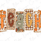Preppy Fall Teach Graphic T-Shirt
