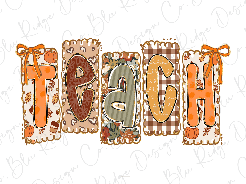 Preppy Fall Teach Graphic T-Shirt