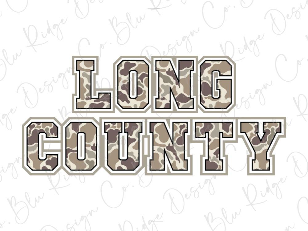 Camo Varsity Long County Graphic T-Shirt