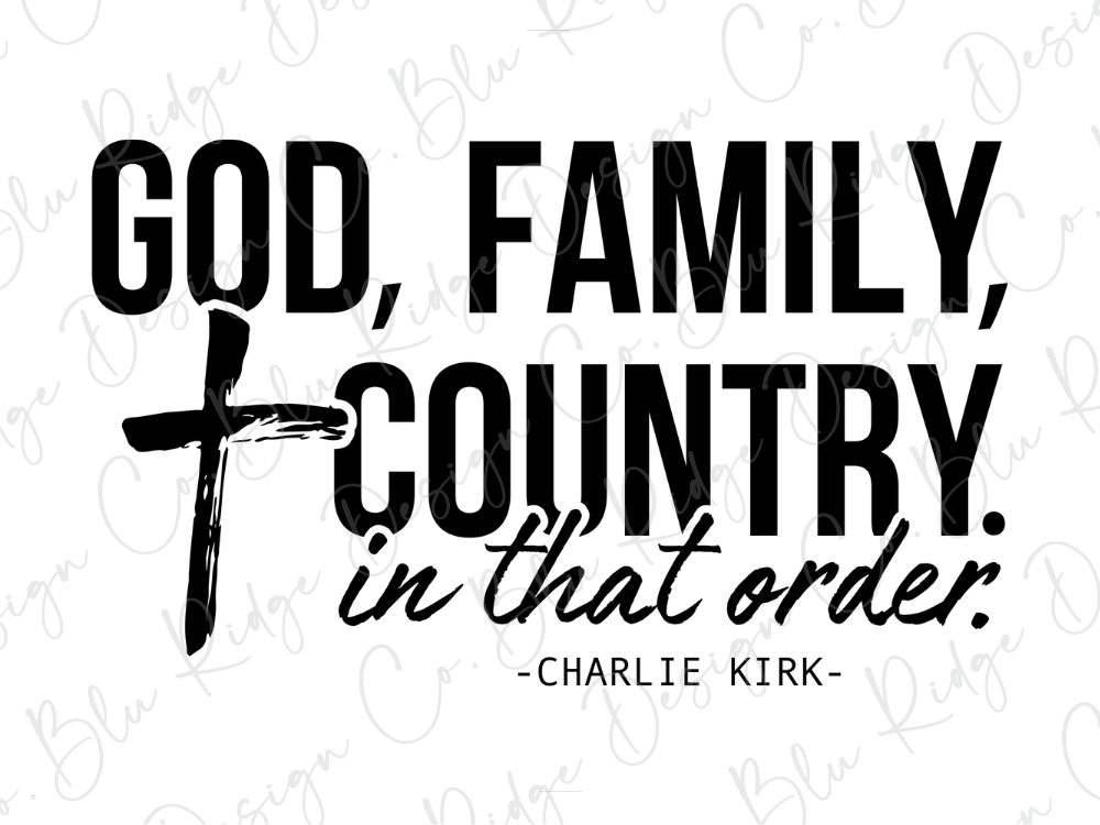 God, Family, Country In That Order Graphic T-Shirt