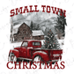 Small Town Christmas Red Truck Barn Graphic T-Shirt