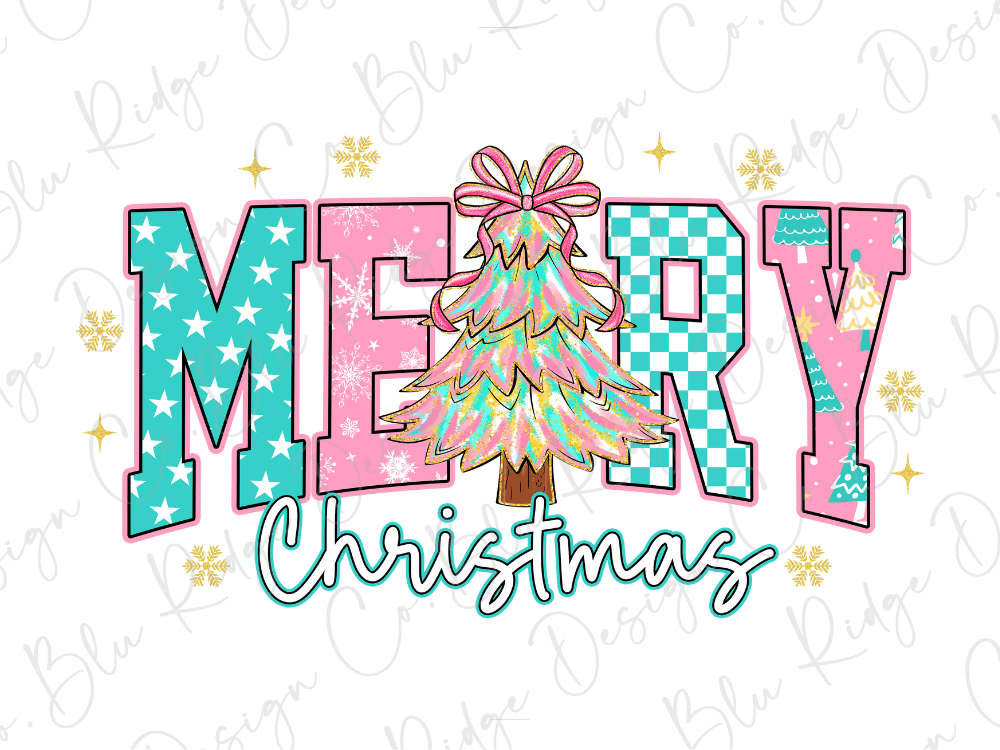 Preppy Merry Christmas Graphic T-Shirt
