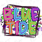 Blue Tide Long County School Mascot Colorful Leopard Spirit Graphic T-Shirt