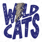 Wildcats Football Lightning Bolt Graphic T-Shirt
