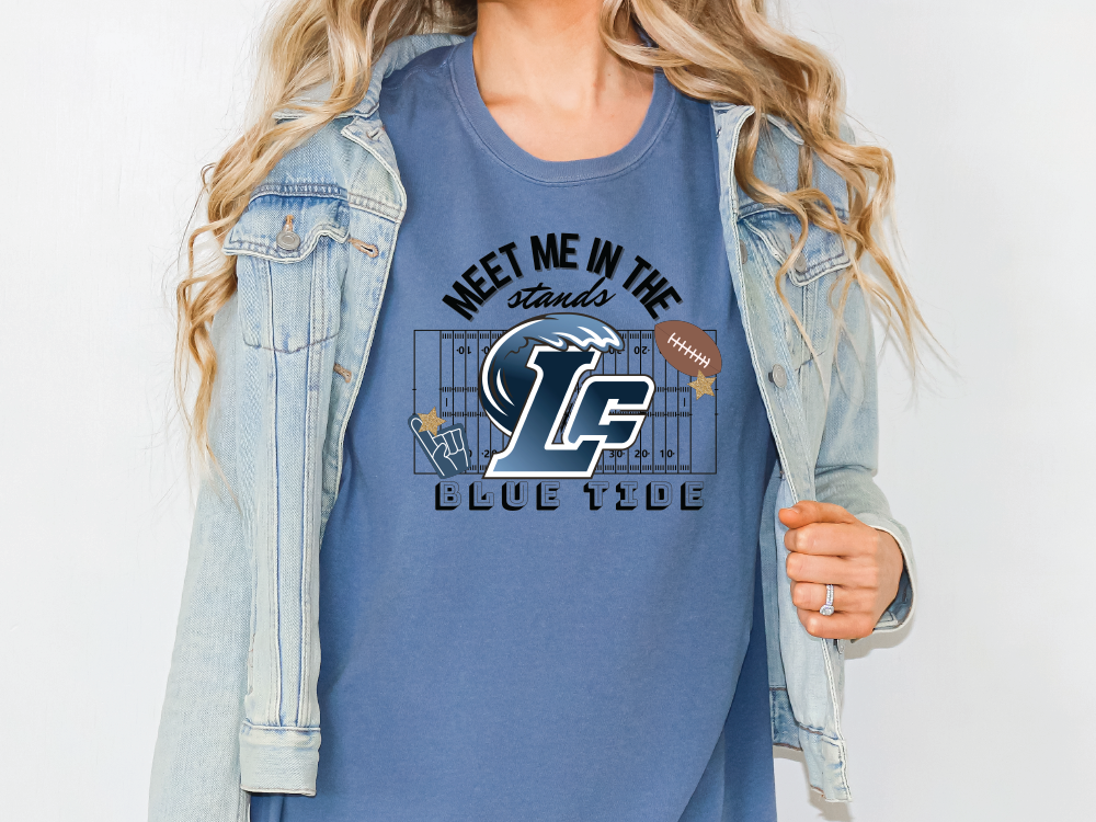 Blue Tide Meet Me in The Stands LC Comfort Colors Tee