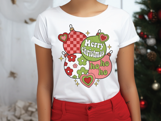 Merry Christmas Ornaments Graphic T-Shirt