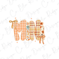 Preppy Floral Fall Name Direct to Film (DTF) Transfer