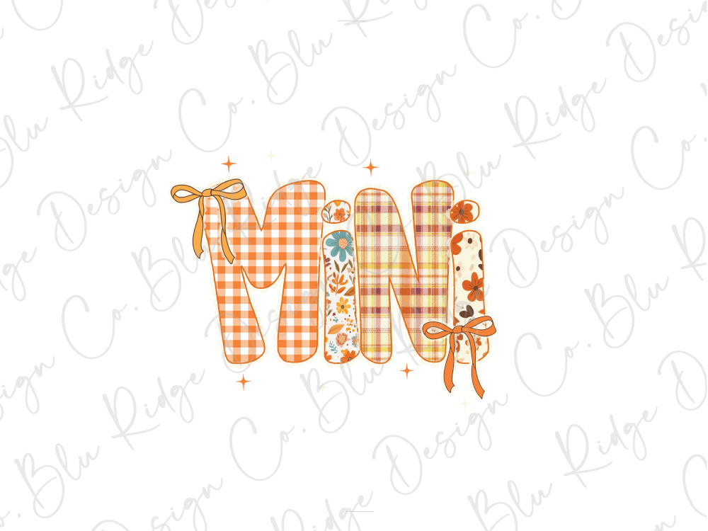 Preppy Floral Fall Name Direct to Film (DTF) Transfer