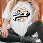 Mama Retro Floral Fall Pumpkins Graphic T-Shirt
