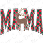 Red Green Checkered Mama Reindeer Graphic T-Shirt