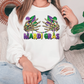 Mardi Gras Skeleton Party Hands Graphic T-Shirt