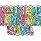 McClelland Elementary School MES Initials Dalmatian Graphic T-Shirt