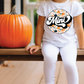 Mini Retro Floral Fall Pumpkins Graphic T-Shirt