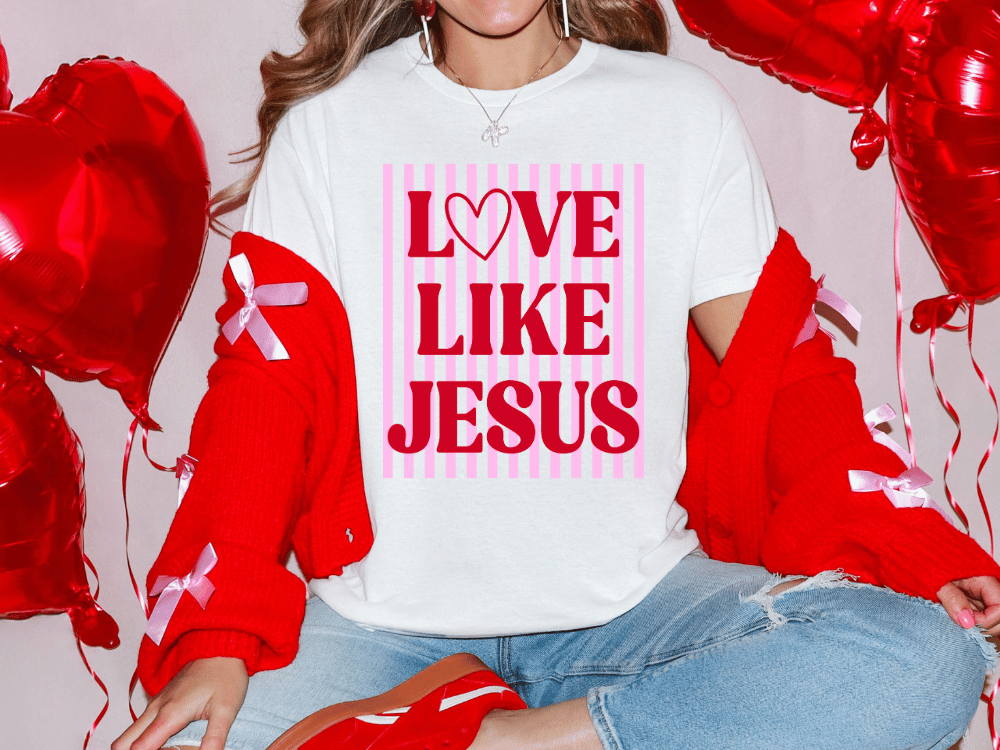 Love Like Jesus Valentine's Day Graphic T-Shirt