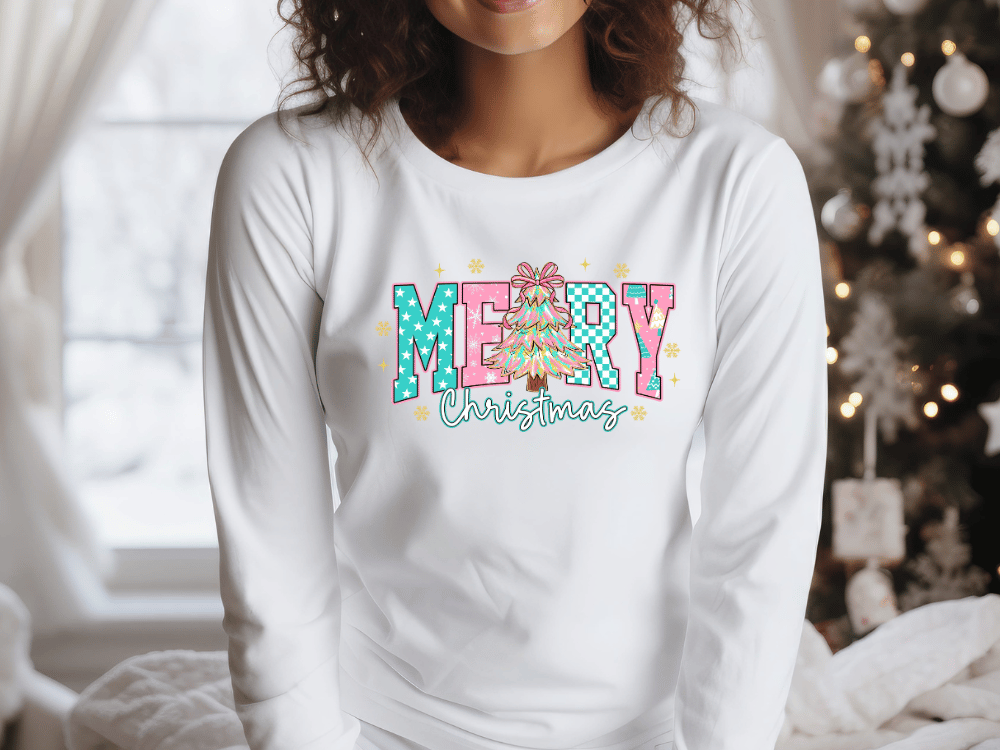 Preppy Merry Christmas Graphic T-Shirt
