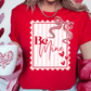 Be Mine Valentines Day Stamp Graphic T-Shirt