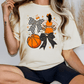 Black And Orange Preppy Basketball Cheer Graphic T-Shirt