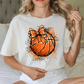 Paint Splatter Preppy Basketball Graphic T-Shirt