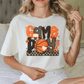 Faux Yarn Leopard Basketball Game Day Graphic T-Shirt