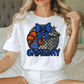 Blue Basketball Game Day Graphic T-Shirt