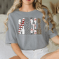 Checkered Leopard Baseball Mama Graphic T-Shirt