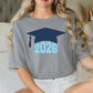 2026 Blue Graduation Cap Graphic T-Shirt