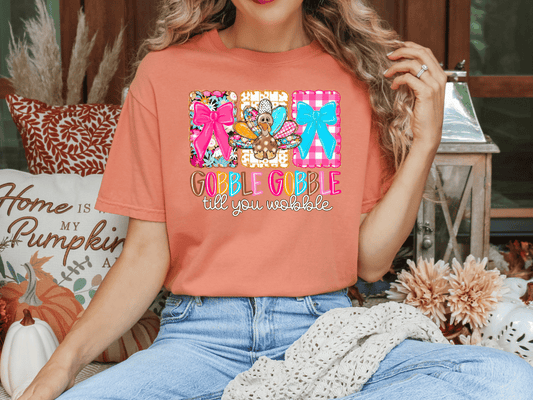 Gobble Gobble Till You Wobble Graphic T-Shirt