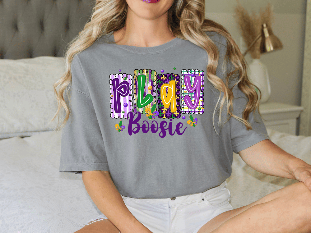 Mardi Gras Play Boosie Graphic T-Shirt