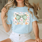 Spring Coquette Floral Bow Graphic T-Shirt