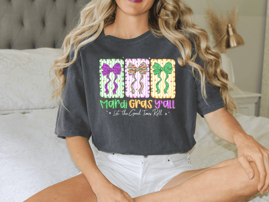 Mardi Gras Ya'll Let The Good Times Roll Graphic T-Shirt