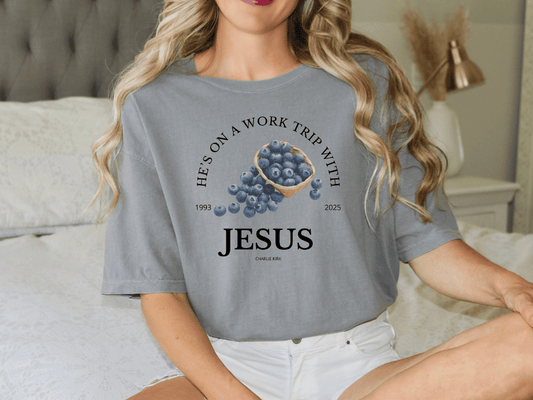 He's On A Work Tip With Jesus Graphic T-Shirt