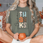 Give Thanks Colorful Fall Leopard Graphic T-Shirt