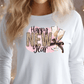 Happy New Years Party Pink and Gold Glitter Champagne Glasses Graphic T-Shirt