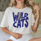 Wildcats Football Lightning Bolt Graphic T-Shirt