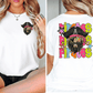 Neon Faux Glitter Pirates (Back/Pocket Combo) Graphic T-Shirt